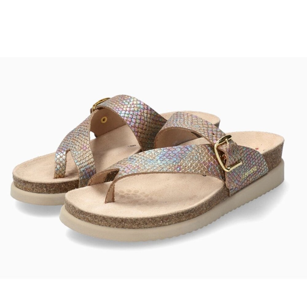 Mephisto Women's Helen Thong Sandals – Comfortable Cork Footbed Leather Sandals